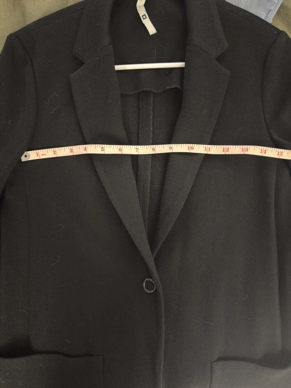 Isli New York 100% Wool Single Button Knit Blazer Jacket with Patch Pockets - Picture 5 of 6
